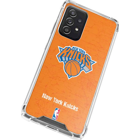 NBA New York Knicks Orange Primary Logo Galaxy A52 5G Clear Case